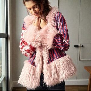 Floral Pink and Red Women's Jacket
